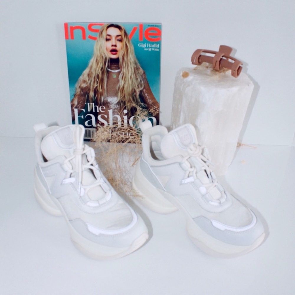 MICHAEL MICHAEL KORS Olympia Canvas + Leather Trainer